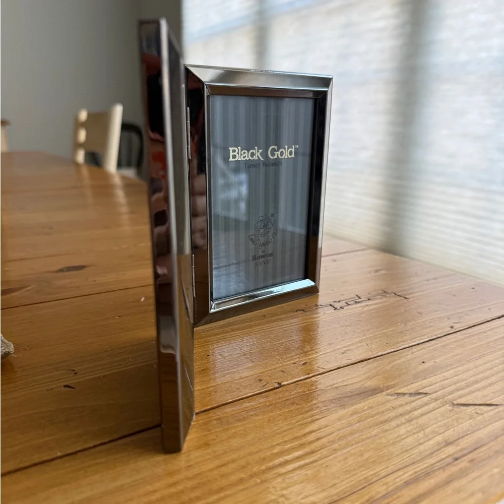 Loui Michel Cie by Bowon Black Gold Double Hinged Frame For 3.5X5
